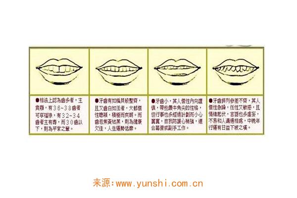 面相牙齿看人生运势