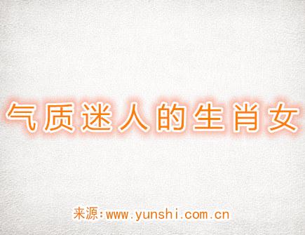 气质迷人的生肖女