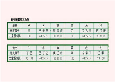 八字地支藏干的意义 八字地支藏干的意义
