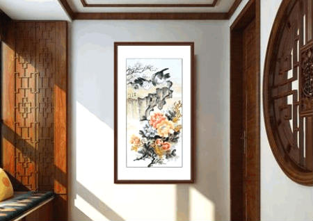 大门正对墙面挂什么好