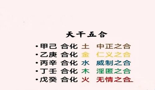 论八字天干五合 论八字天干五合