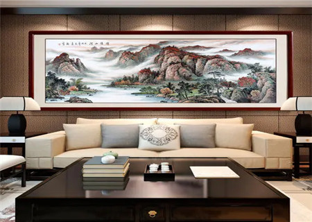 客厅挂山水画的风水讲究