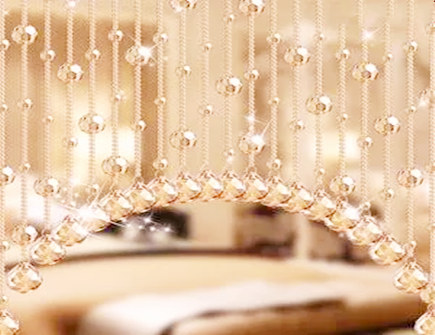 卫生间挂什么颜色的水晶帘好