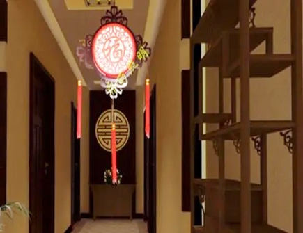 进客厅看见挂灯笼好吗