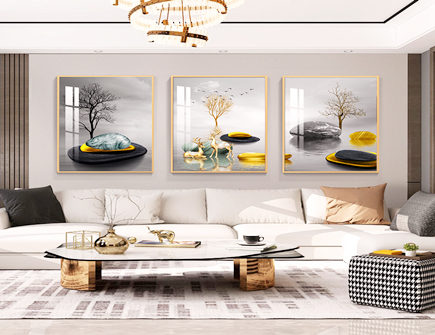 客厅最好的风水三联画 客厅最好的风水三联画