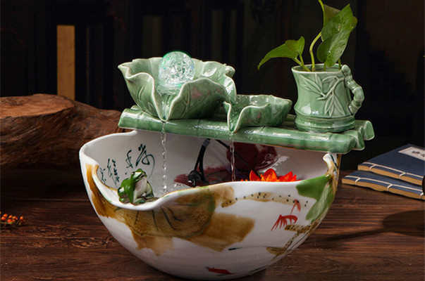 进门看见流水摆件好吗