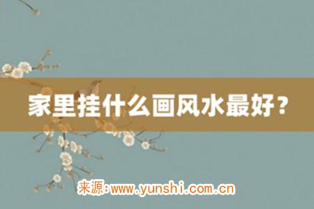 家里挂什么画风水最好？