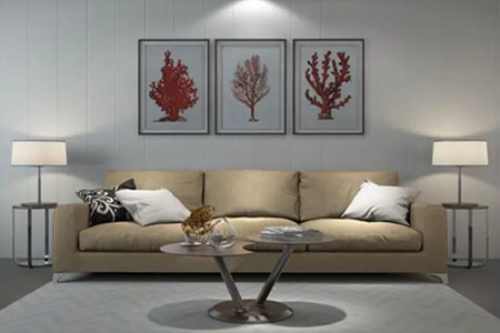 沙发后挂画风水好不好