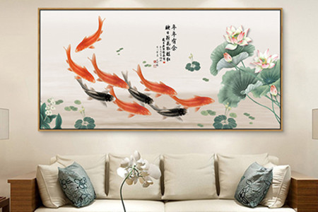 客厅挂九鱼图风水禁忌