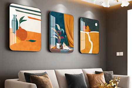 客厅沙发后面挂什么画风水好