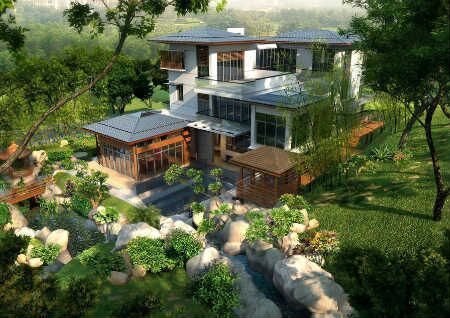 别墅庭院大门风水布局