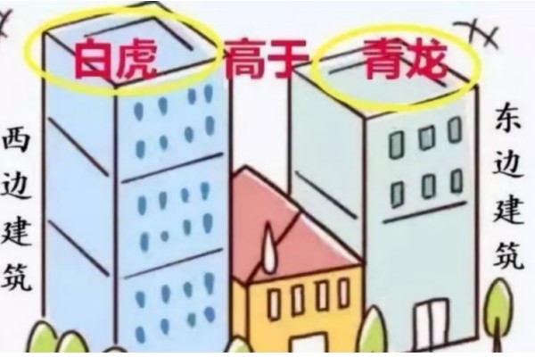 风水中白虎高过青龙怎么办?