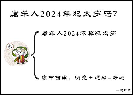 2024年属羊的人犯太岁注意什么?