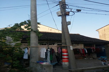 门口对电线杆风水化解