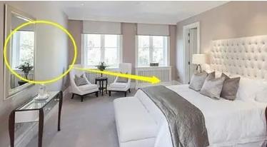 镜子对着床风水影响