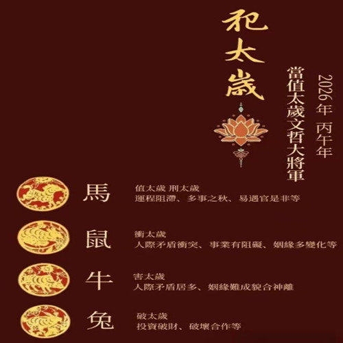 2026年犯太岁生肖详解与化解指南