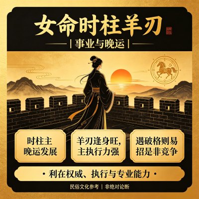 女命时柱羊刃是什么意思,时柱羊刃怎么化解