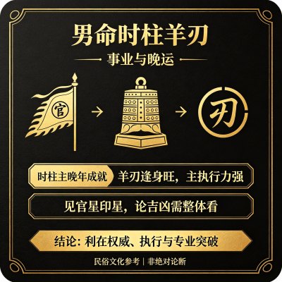 男命时柱羊刃是什么意思,时柱羊刃怎么化解
