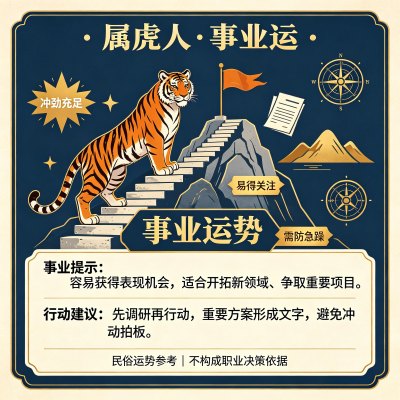 属虎人适合做什么工作,属虎的最佳职业是什么