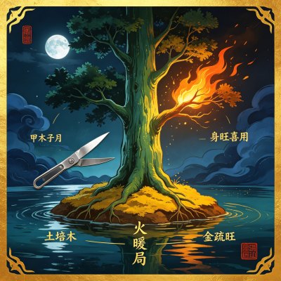 甲木生于子月是什么格局,甲木日主生在子如何取用神