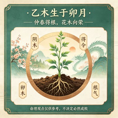 乙木生于卯月是什么格局,乙木日主生在卯月如何取用神