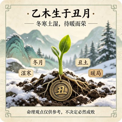 乙木生于丑月是什么格局,乙木日主生在丑月如何取用神