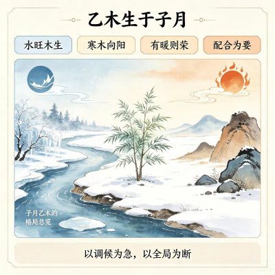 乙木生于子月是什么格局,乙木日主生在子月如何取用神