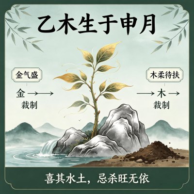 乙木生于申月是什么格局,乙木日主生在申月如何取用神