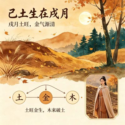 己土生于戌月是什么格局,己土日主生在戌月如何取用神